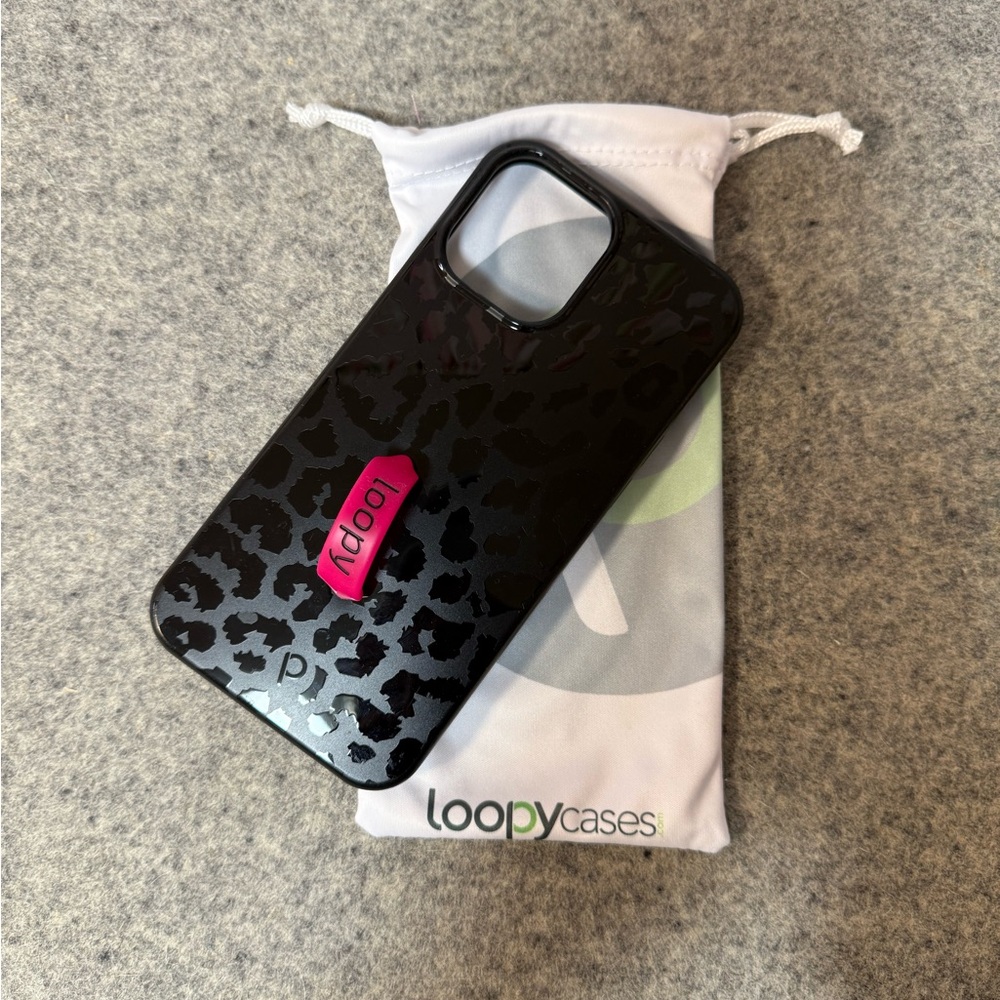 Loopy Case Black Leopard Print Phone Case